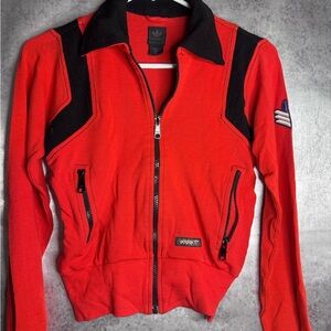 VTG Adidas Track Jacket 70s 80s Vibrant Red Jacket women’s XS amazing condition!